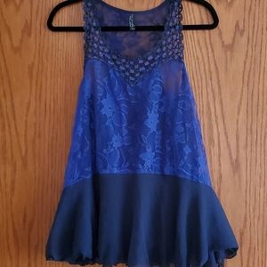 Free People cutwork lace tank